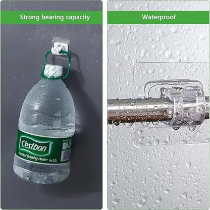 Self adhesive rod clips