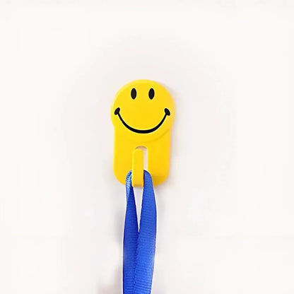 Self-adhesive smiley face hooks - home decor