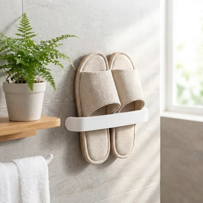 Self-adhesive towel & slipper rack - home improvement