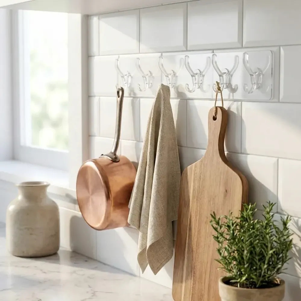 Self adhesive wall hanger – 6 hooks