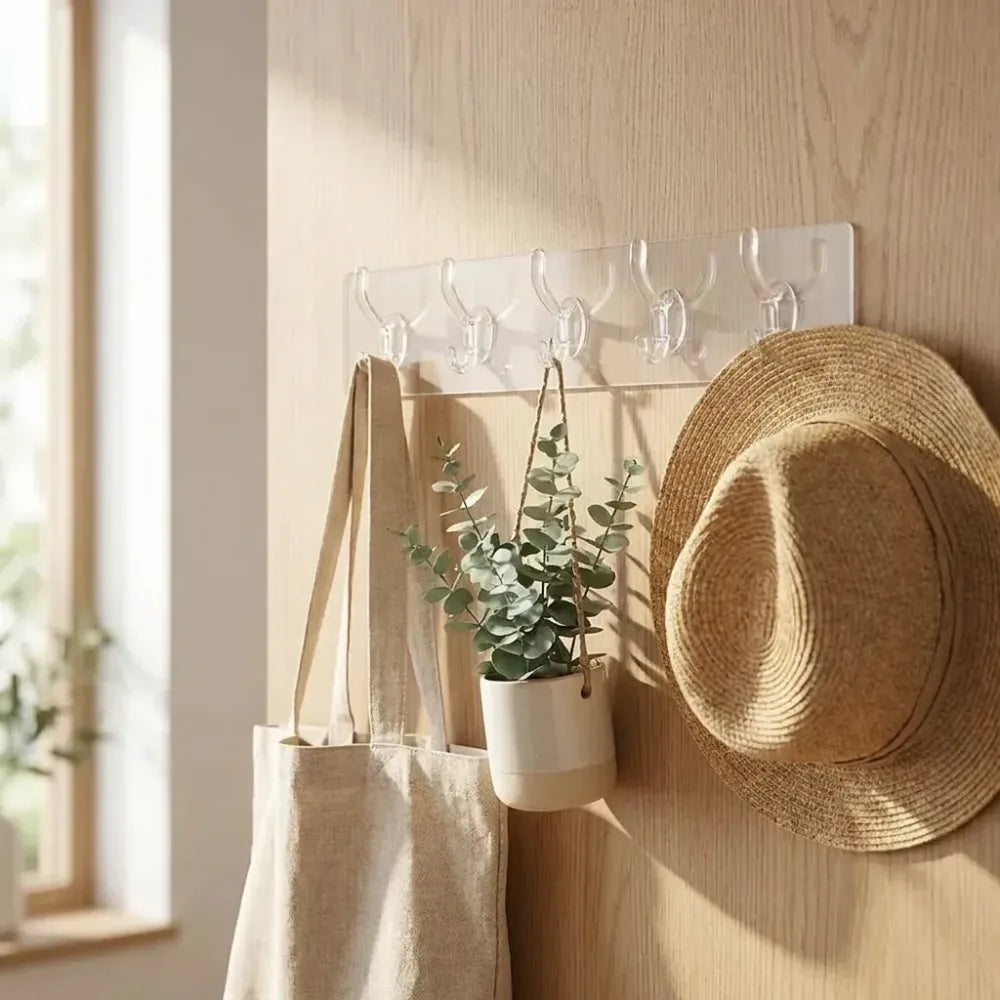 Self adhesive wall hanger – 6 hooks