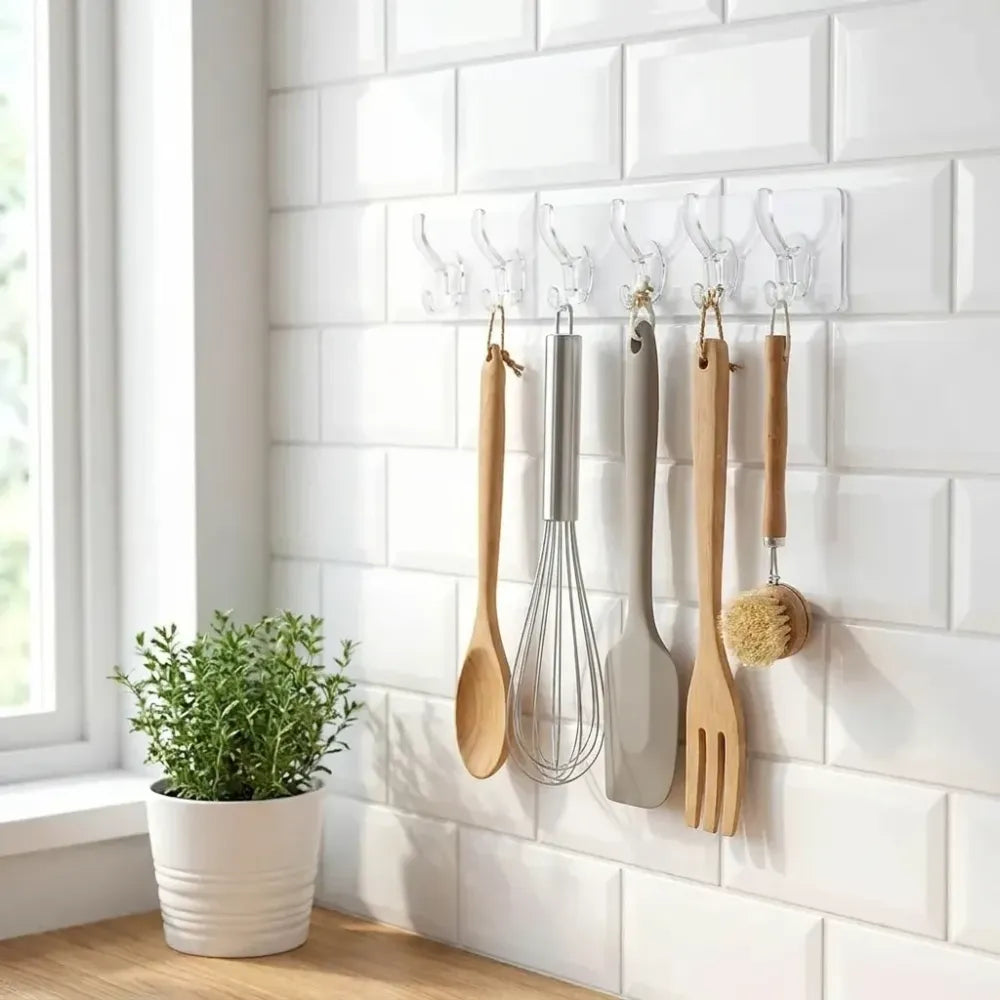 Self adhesive wall hanger – 6 hooks