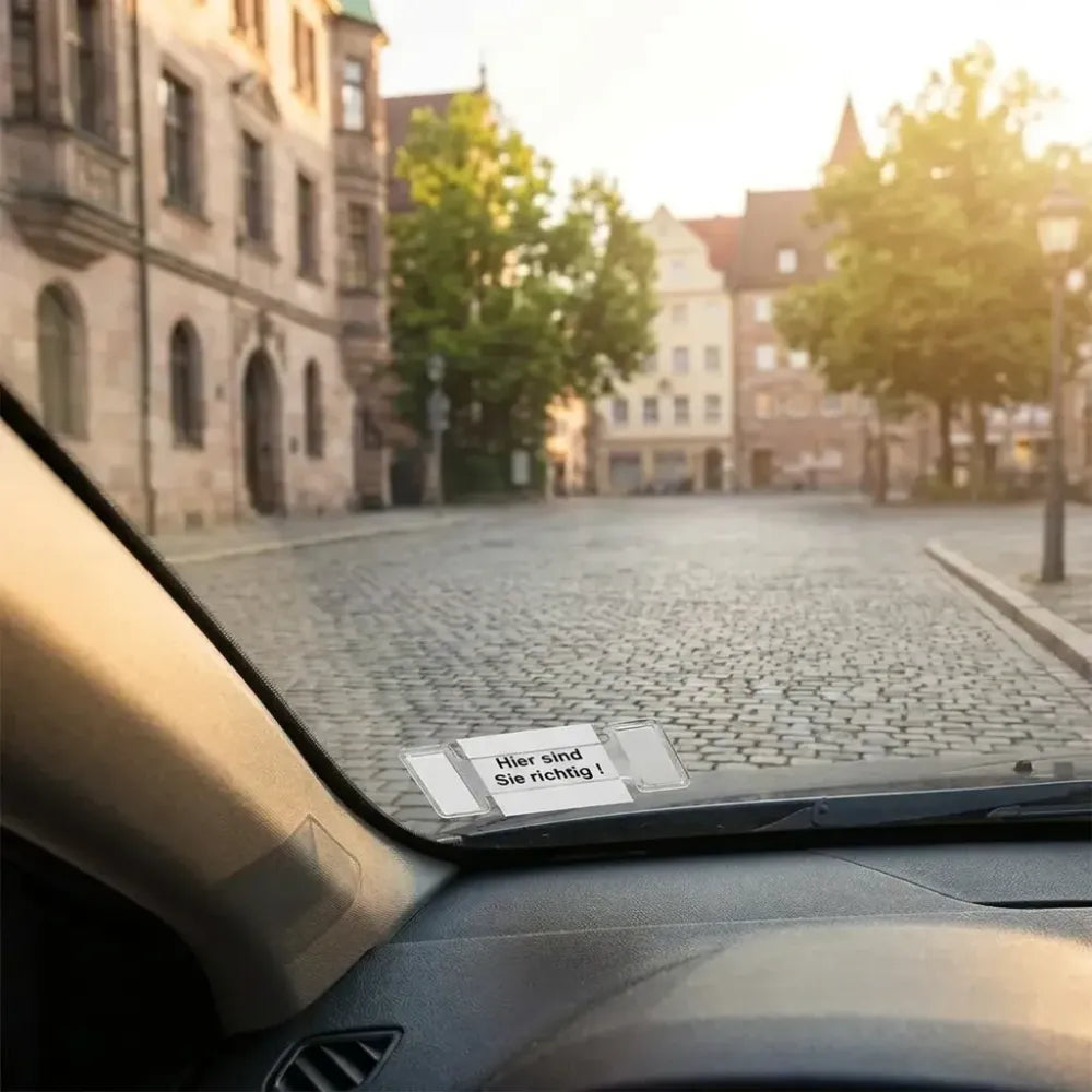 Self-adhesive windscreen cardholder - automotive