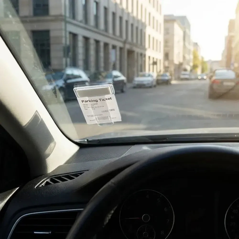 Self-adhesive windscreen cardholder - automotive