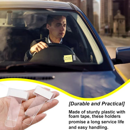 Self-adhesive windscreen cardholder - automotive