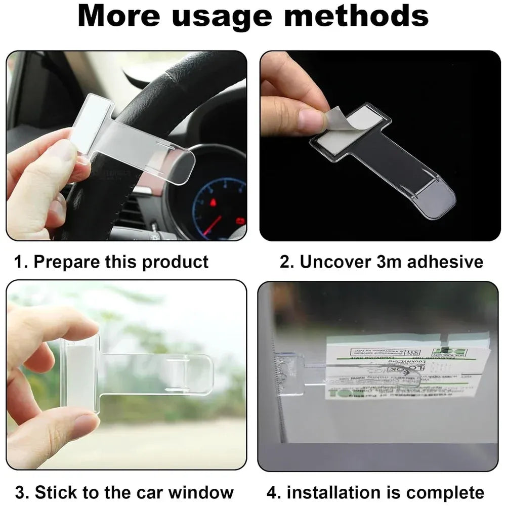 Self-Adhesive Windscreen Cardholder - Automotive