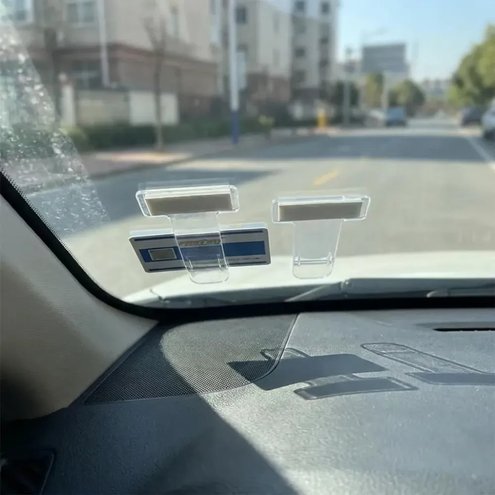 Self-adhesive windscreen cardholder - automotive