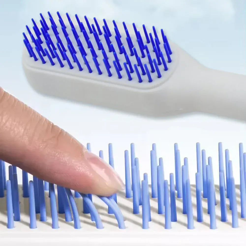 Self-cleaning detangling hairbrush - health care