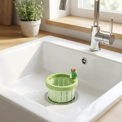 Self-cleaning sink strainer - kitchen tool