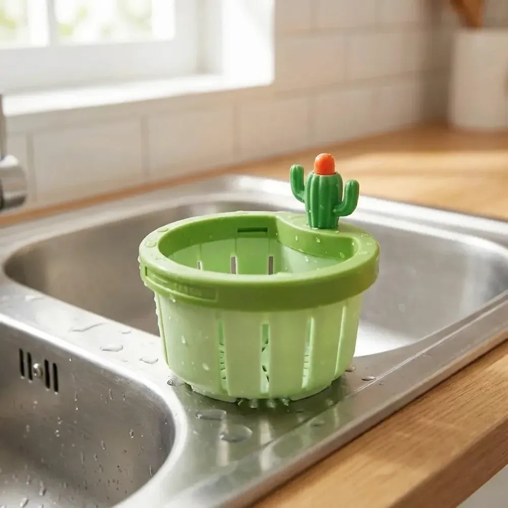 Self-cleaning sink strainer - kitchen tool