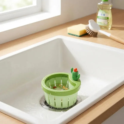 Self-cleaning sink strainer - kitchen tool