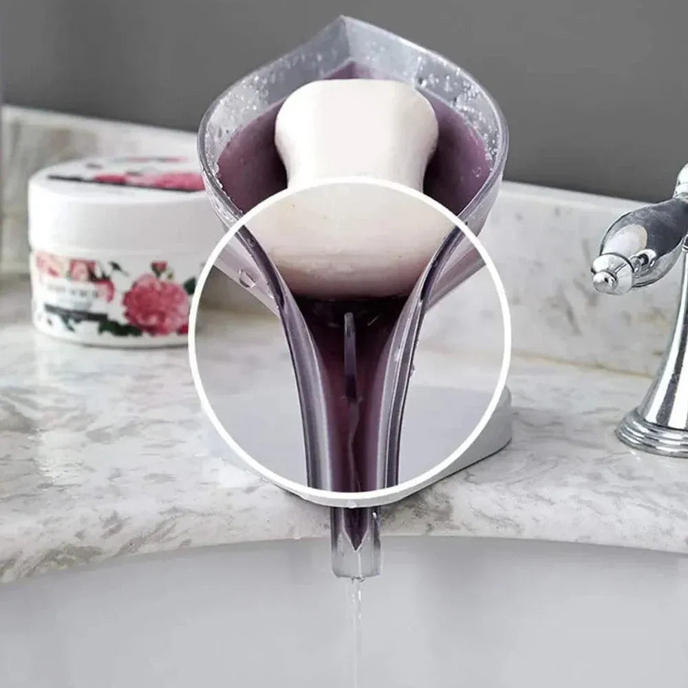 Self-draining leaf soap tray - home & kitchen
