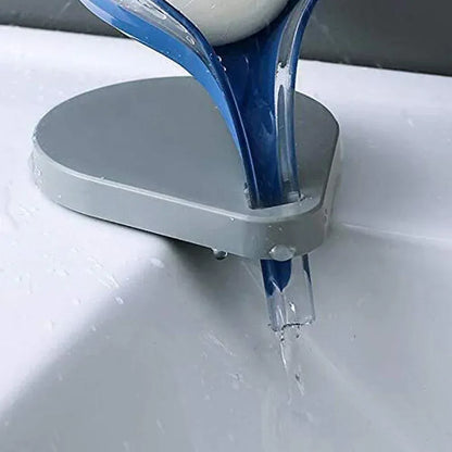 Self-draining leaf soap tray - home & kitchen