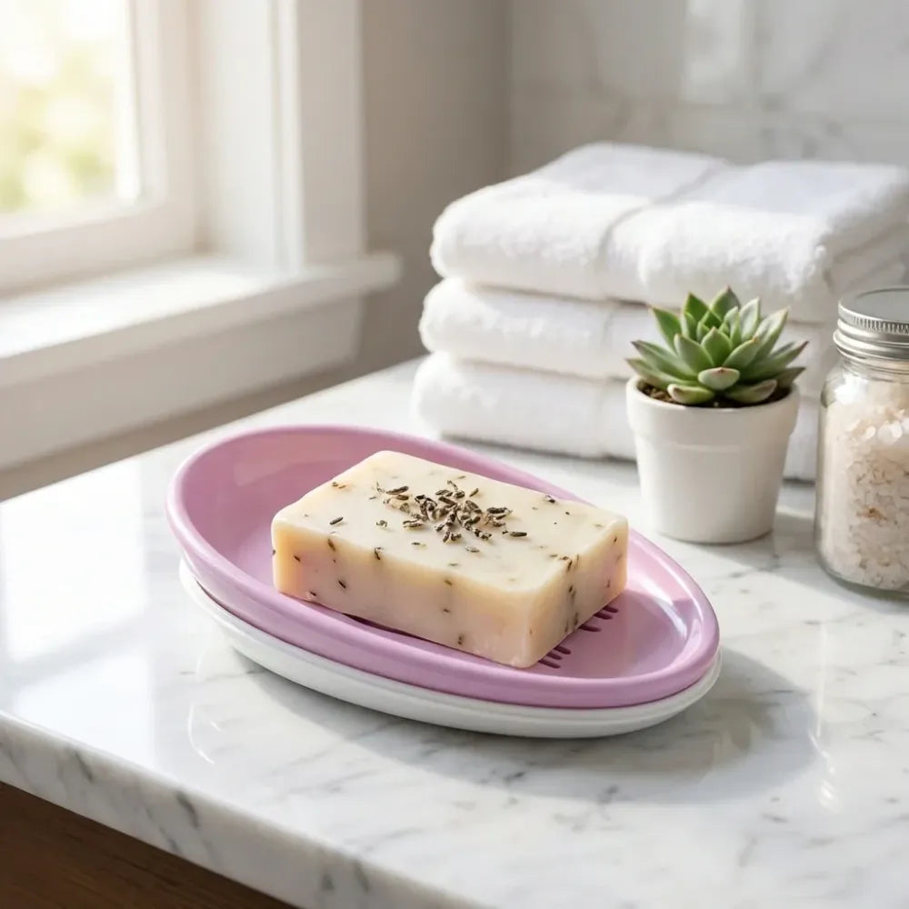 Self-draining soap dish pro - home & kitchen