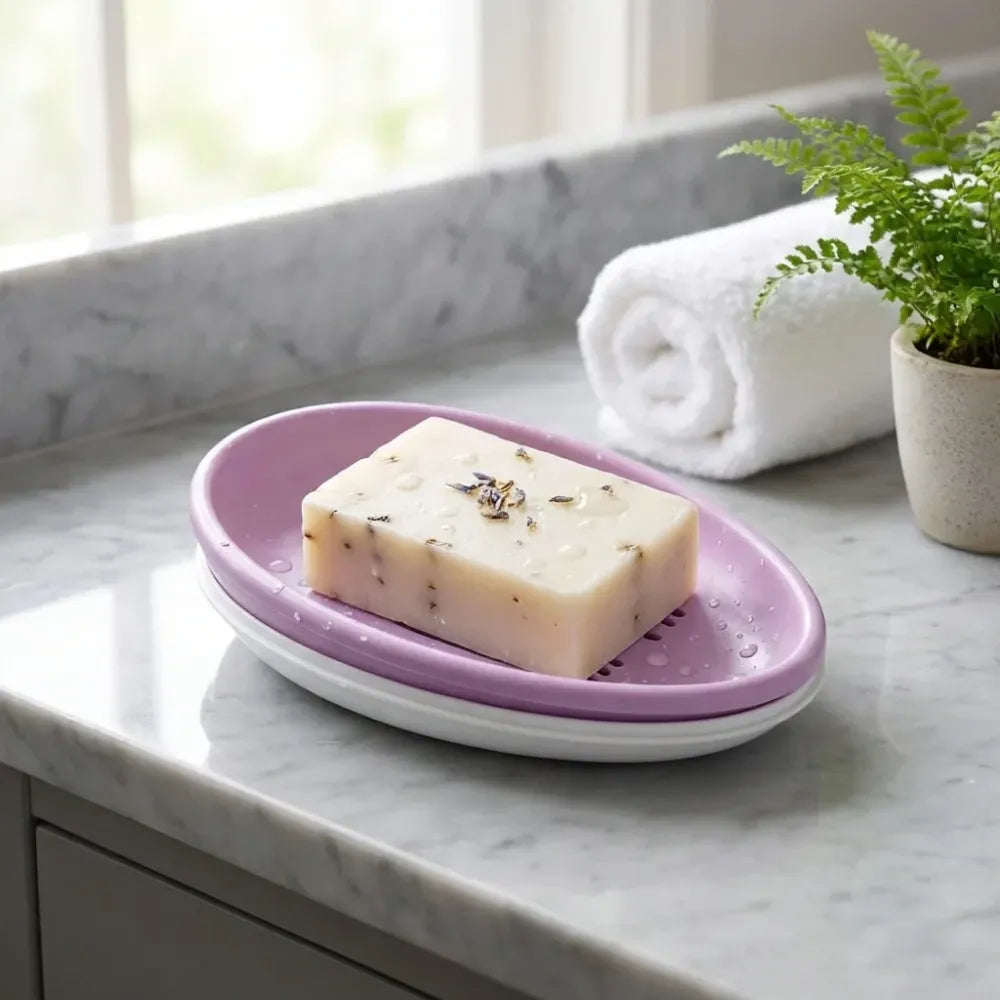 Self-draining soap dish pro - home & kitchen