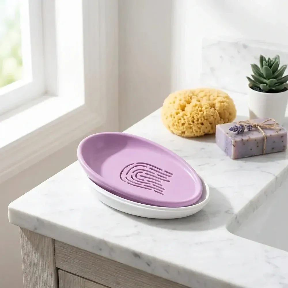 Self-draining soap dish pro - home & kitchen