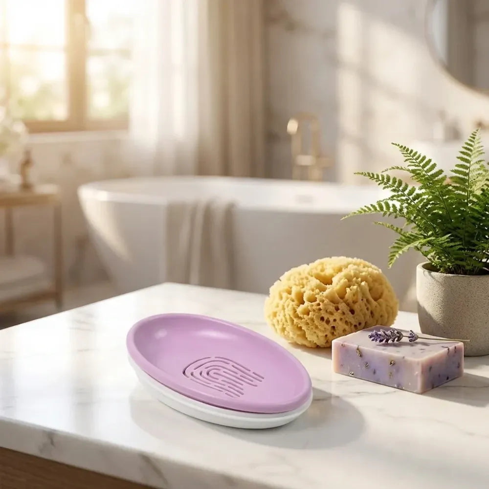 Self-draining soap dish pro - home & kitchen