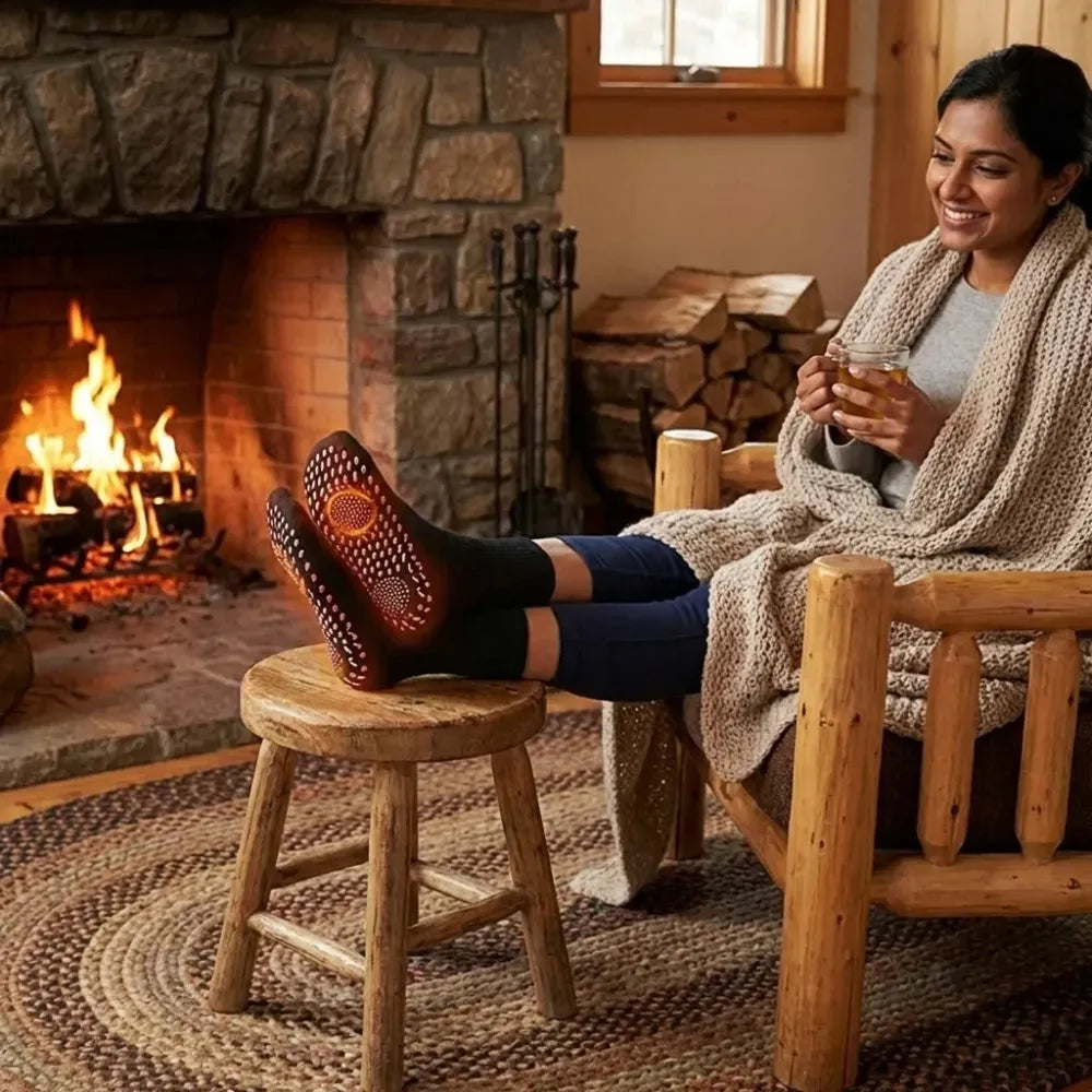 Self-heating winter socks