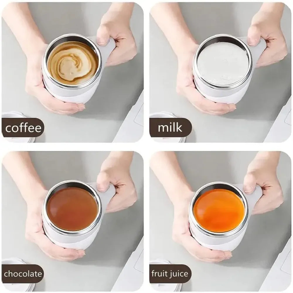 Self-mixing coffee cup
