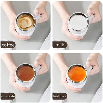 Self-mixing coffee cup