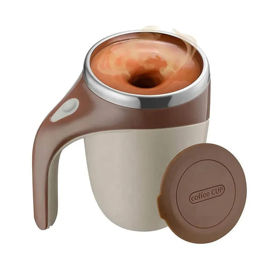 Self-mixing coffee cup