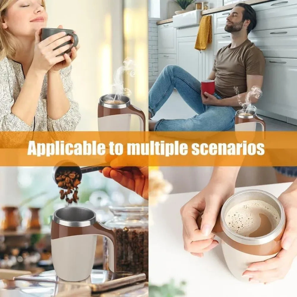 Self-mixing coffee cup