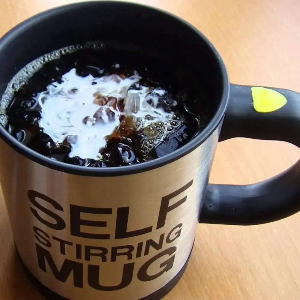 Self stirring coffee mug