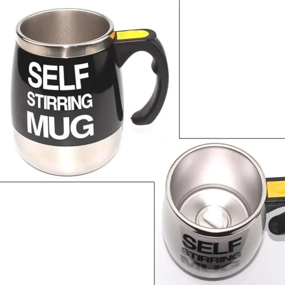 Self stirring mug