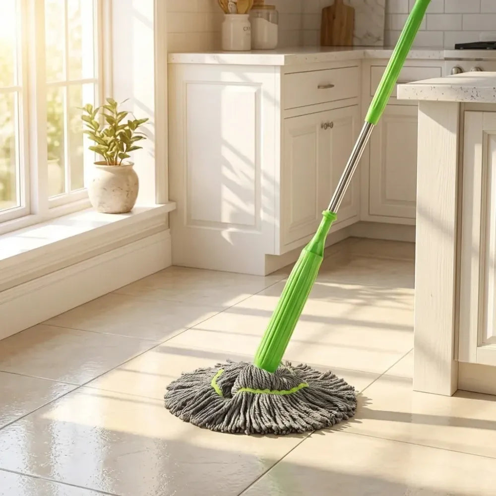 Self-twisting water rotating mop