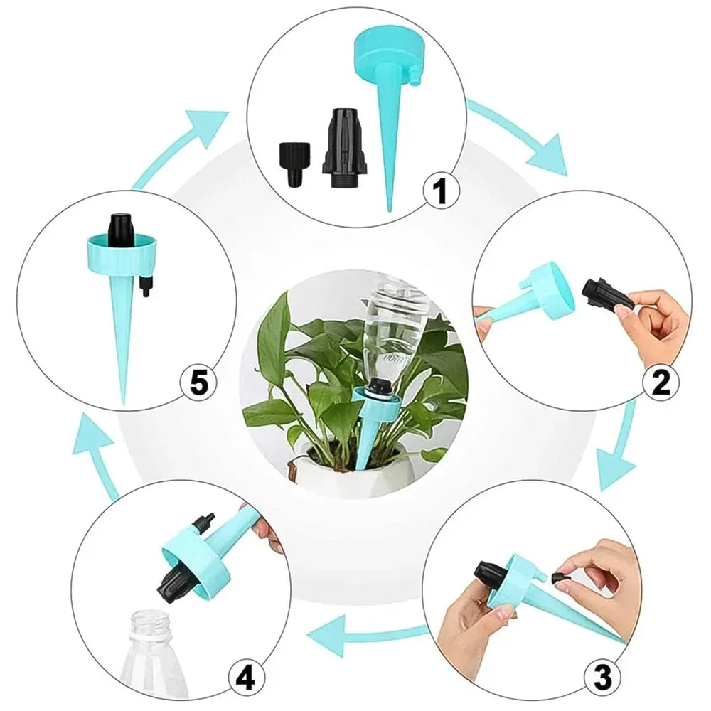 Self-watering plant spikes