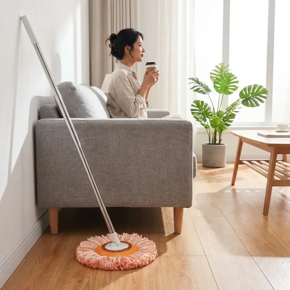 Self-wringing spin mop - home improvement
