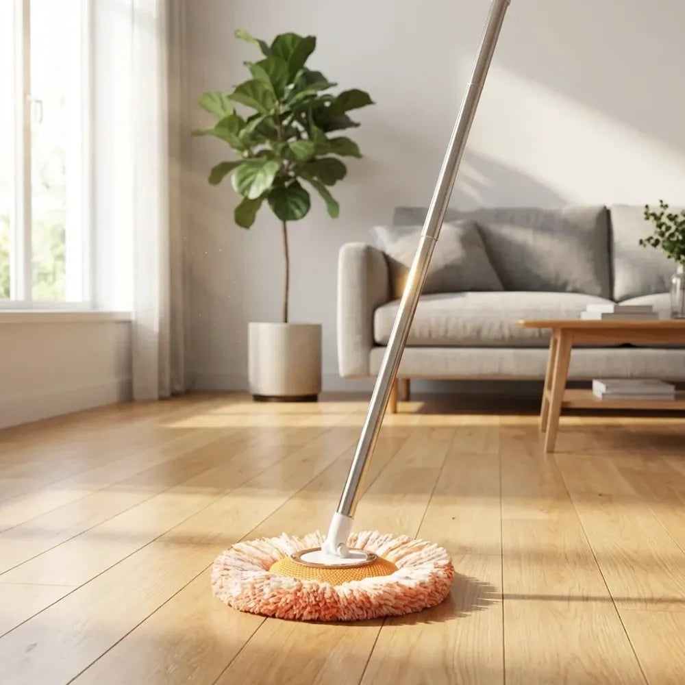 Self-wringing spin mop - home improvement