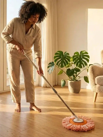 Self-Wringing Spin Mop