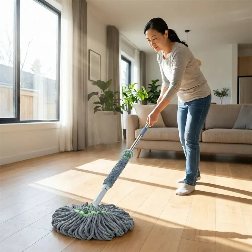 Self-wringing twist mop - home improvement