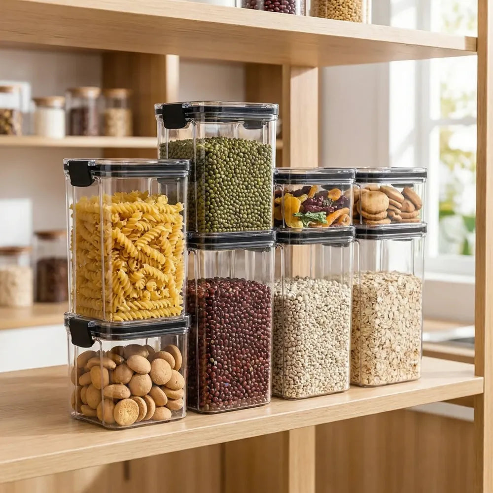 Set of 8 air tight containers