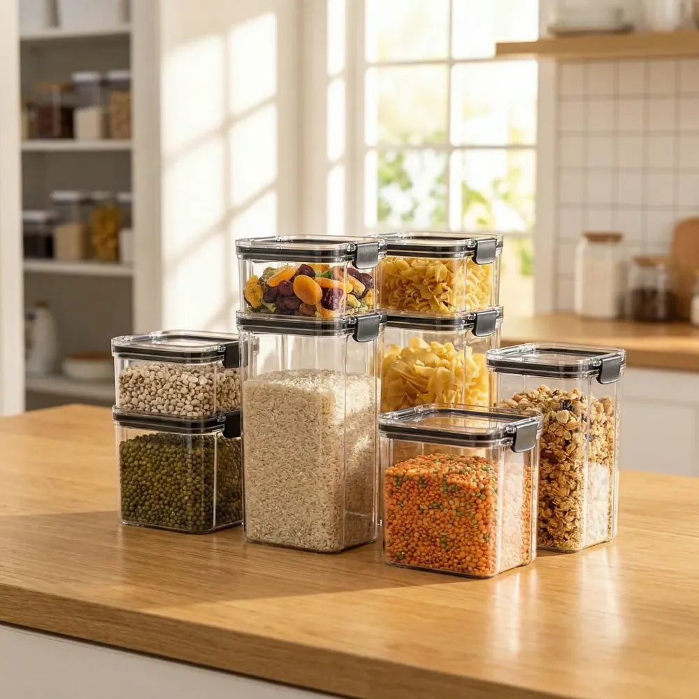 Set of 8 air tight containers