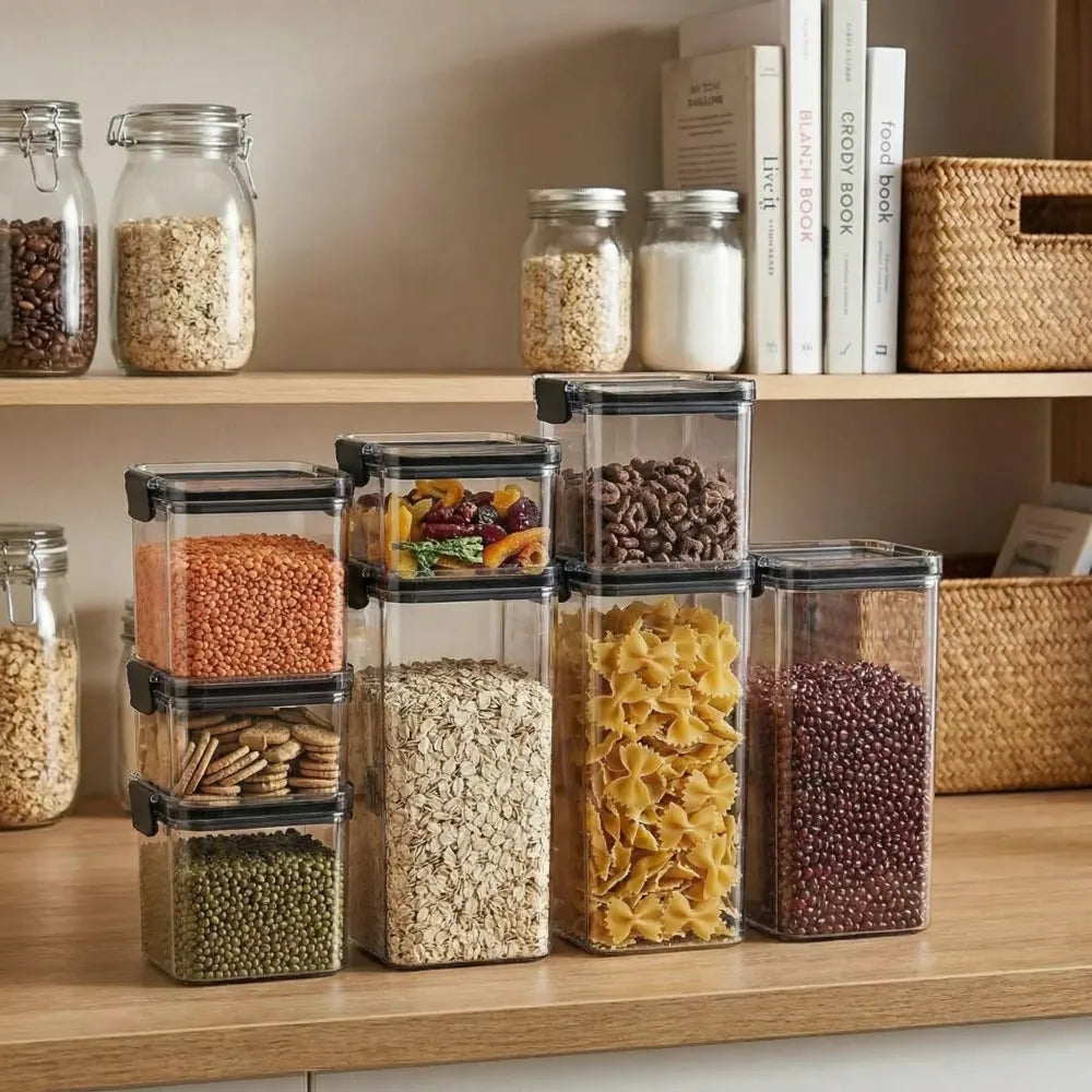 Set of 8 air tight containers