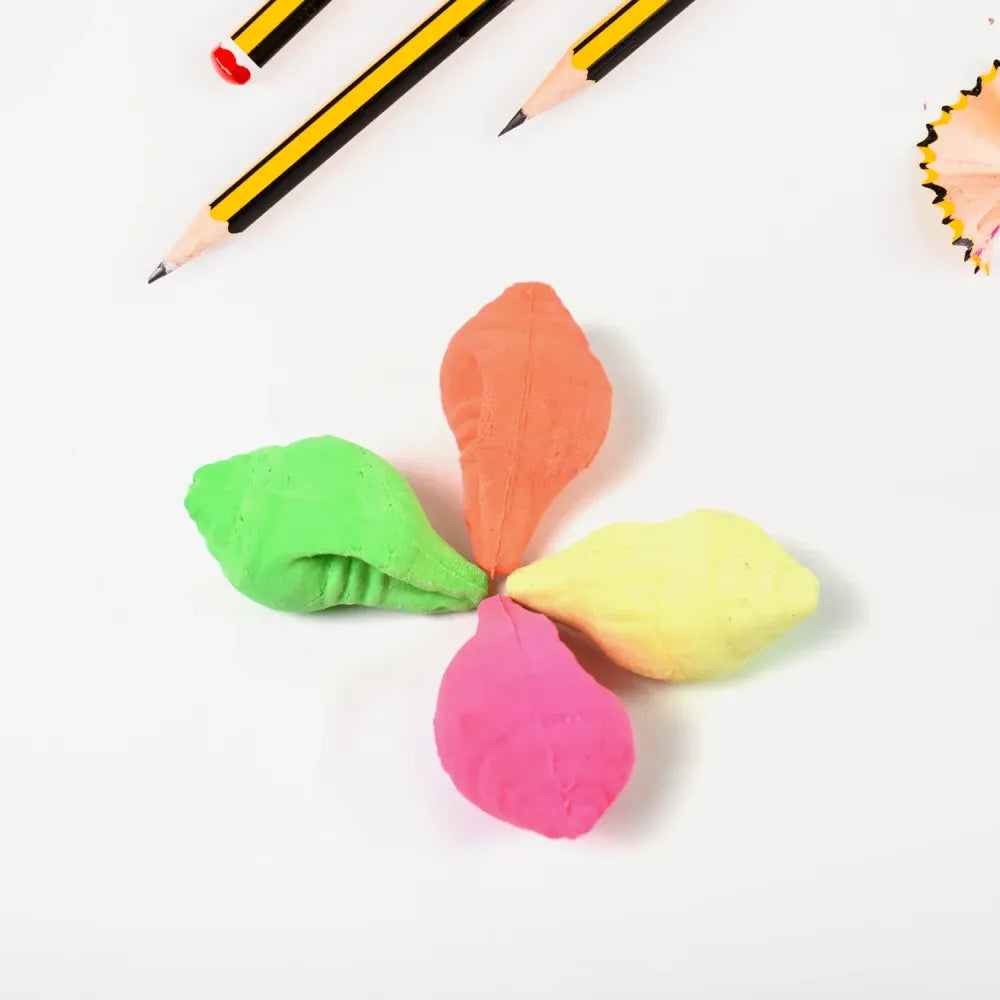 Shankh-shaped fun erasers - office