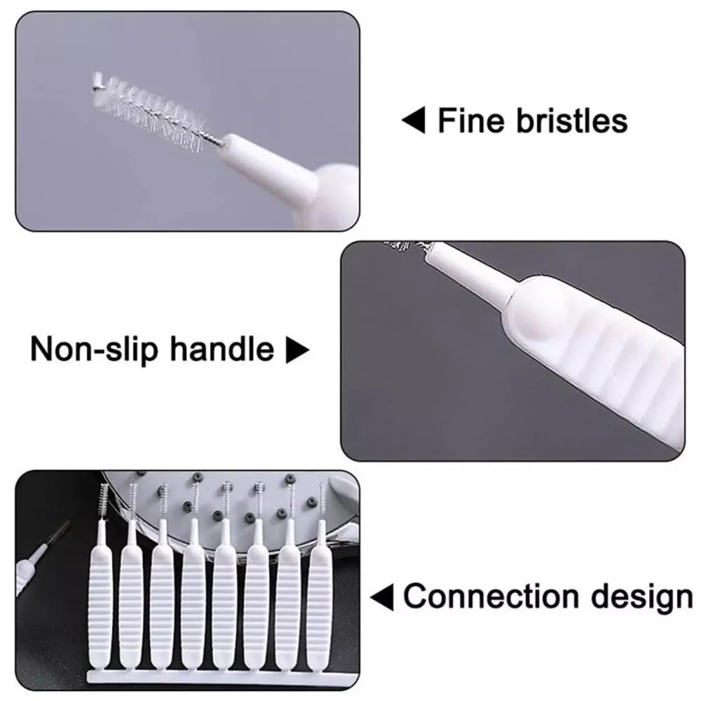 Shower head cleaning brushes