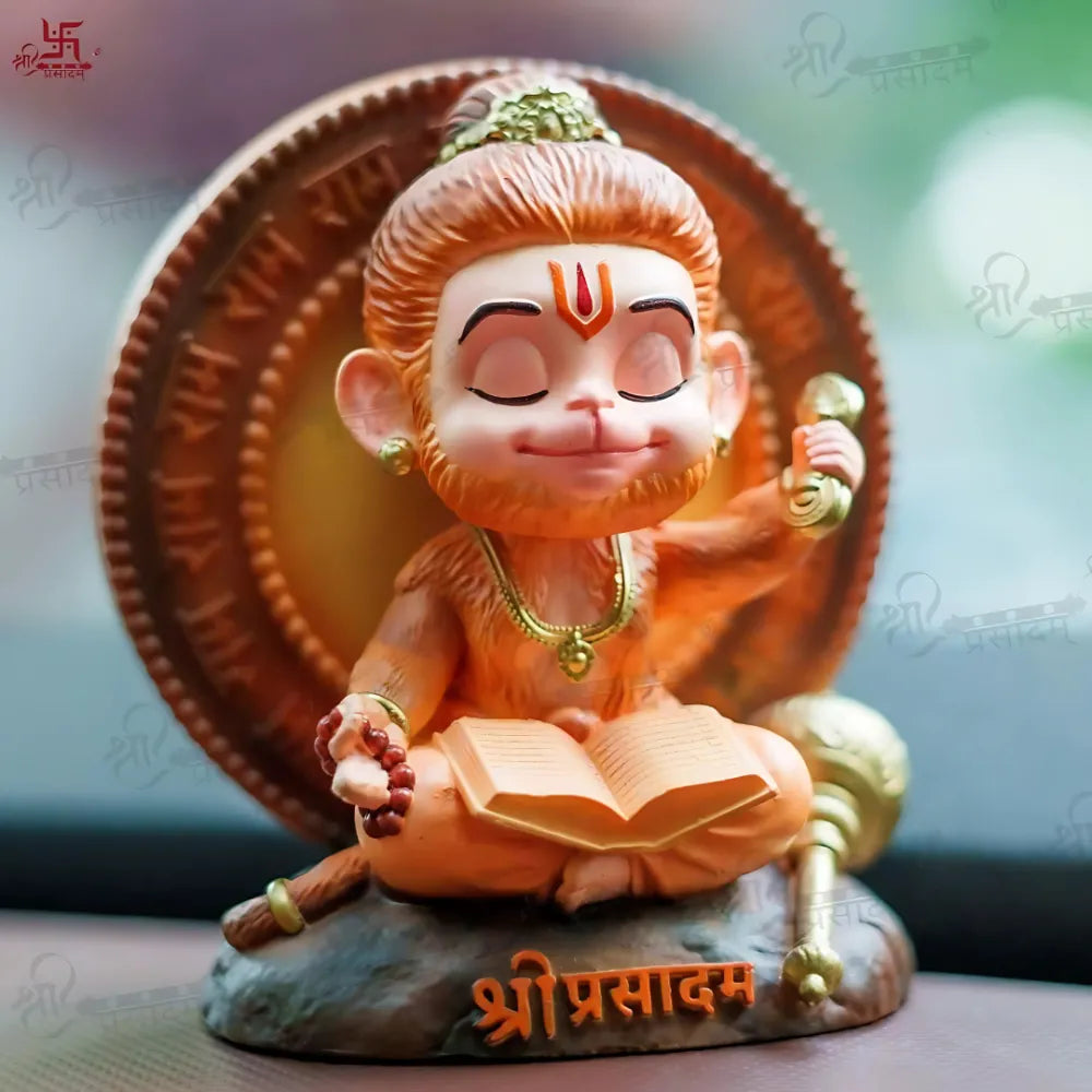 Shri prasadam meditating bal hanuman idol