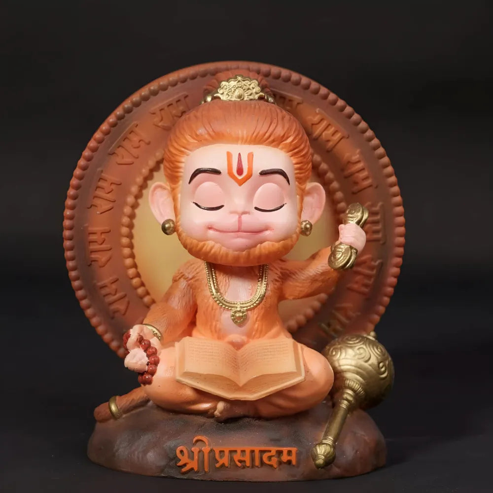 Shri prasadam meditating bal hanuman idol