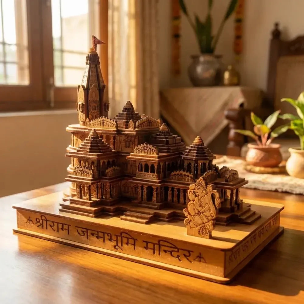 Shri ram mandir ayodhya 3d wooden temple