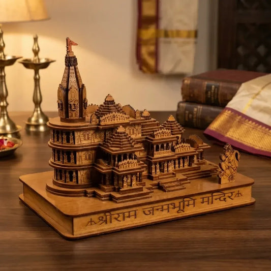 Shri ram mandir ayodhya 3d wooden temple