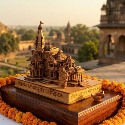 Shri ram mandir ayodhya 3d wooden temple