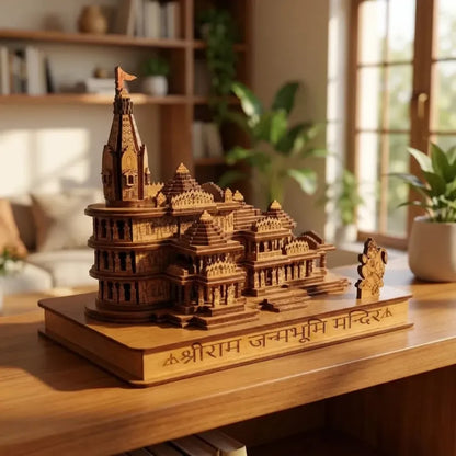 Shri ram mandir ayodhya 3d wooden temple