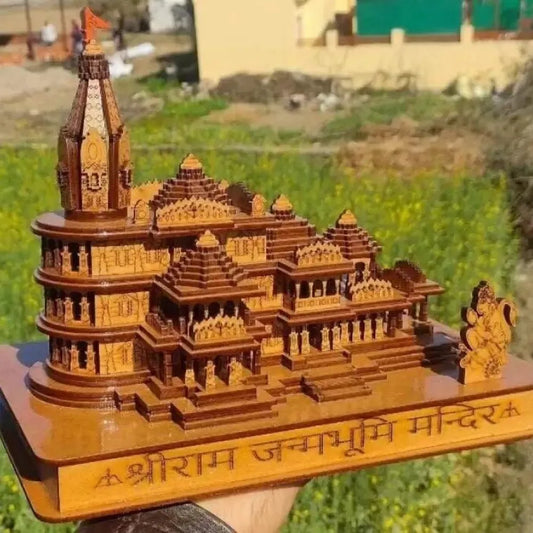 Shri ram mandir ayodhya 3d wooden temple