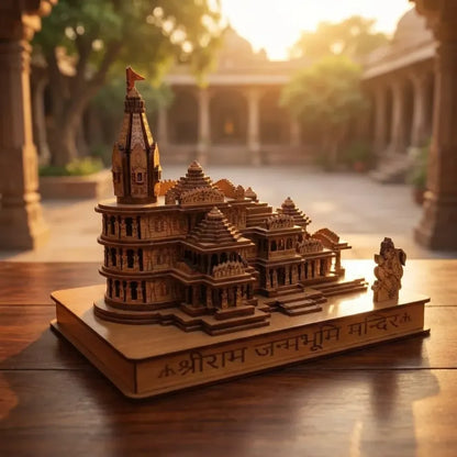 Shri ram mandir ayodhya 3d wooden temple