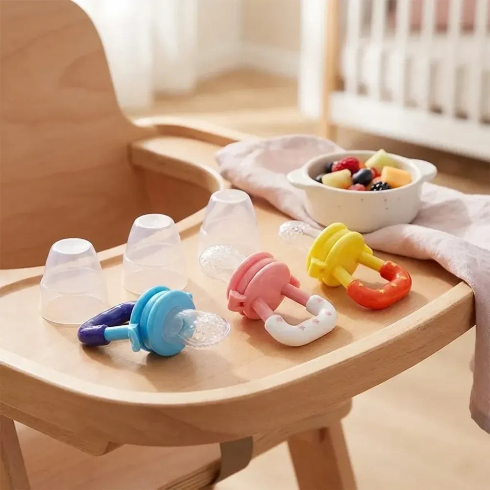 Silicone baby fruit pacifiers – pack of 2