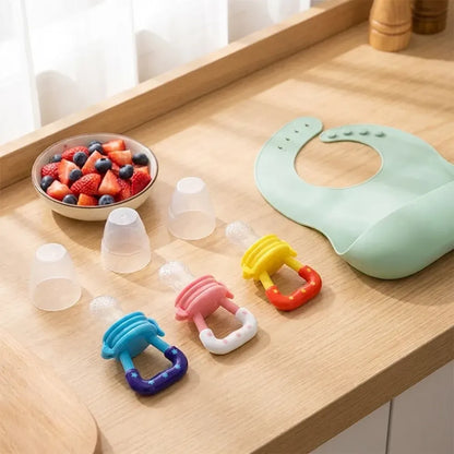 Silicone baby fruit pacifiers – pack of 2