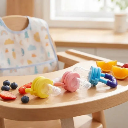 Silicone baby fruit pacifiers – pack of 2